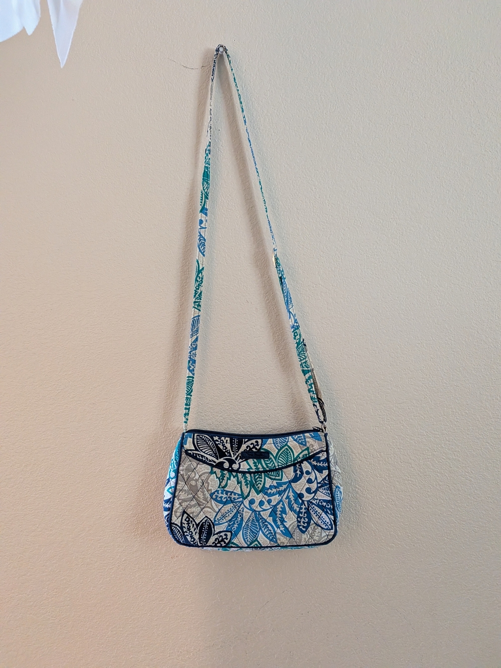 Vera Bradley Blue & Teal Floral Quilted Crossbody